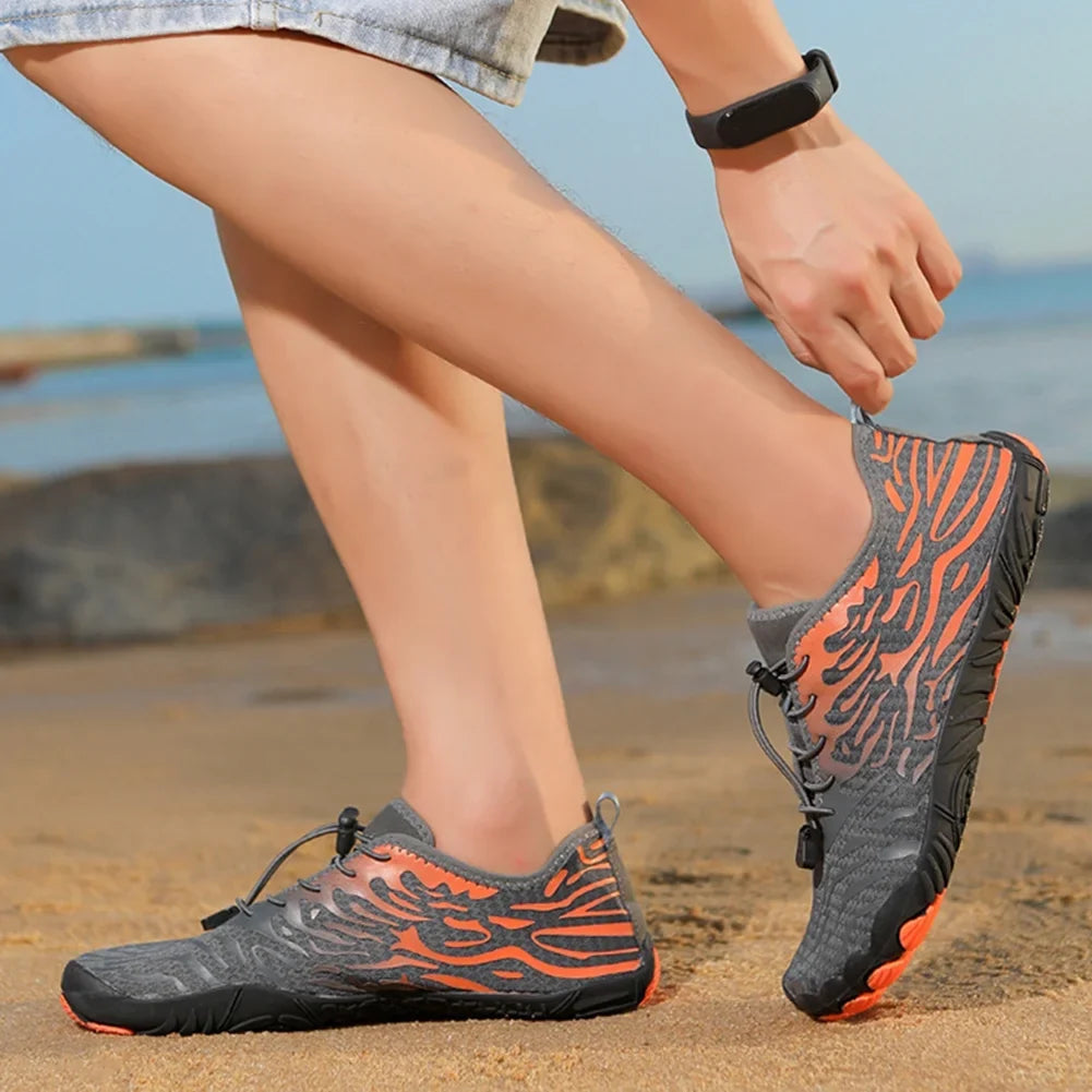 SunyaMood Wading Shoes Barefoot Diving Shoes Anti Slip for aqua Activities (Grey 40)