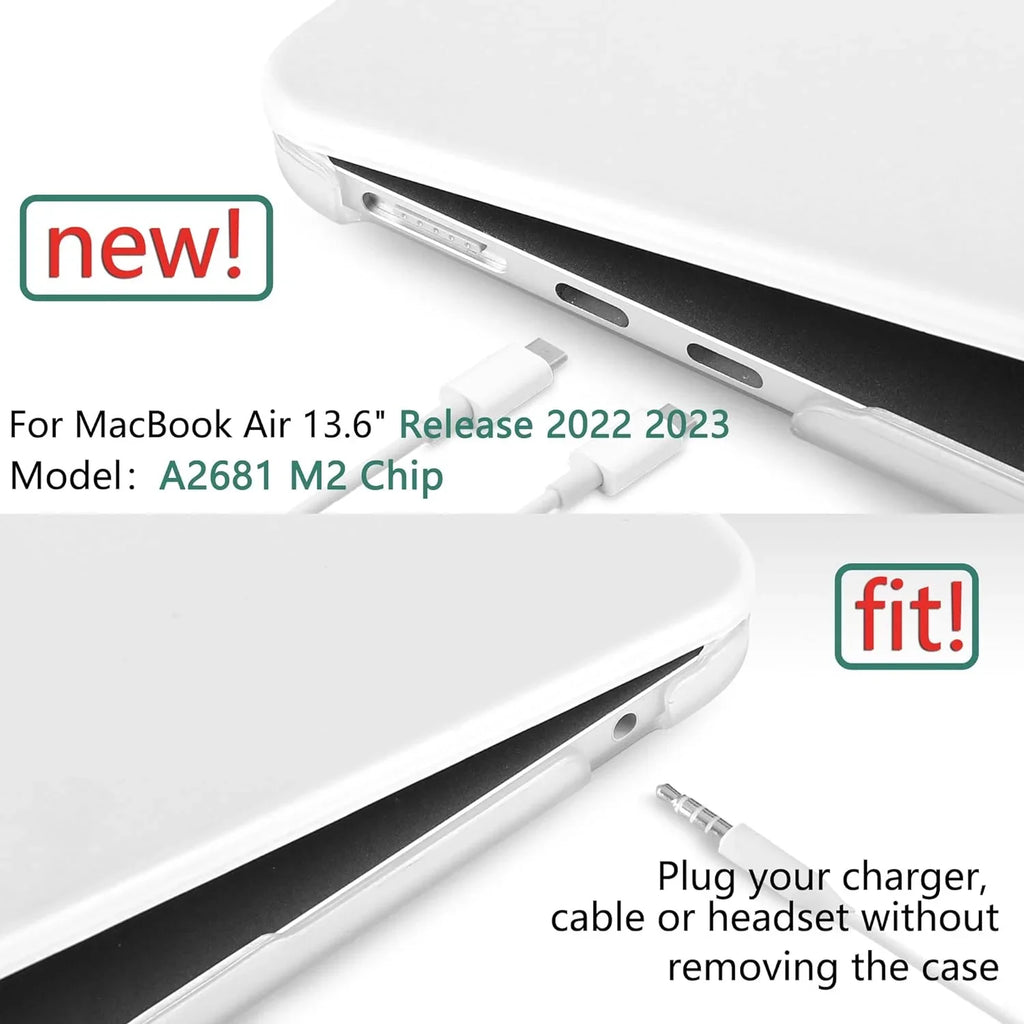 DONGKE appropriate with M2 MacBook Air 13.6 inch Case 2022 2023 A2681, Hard Shell Case with Keyboard protector &