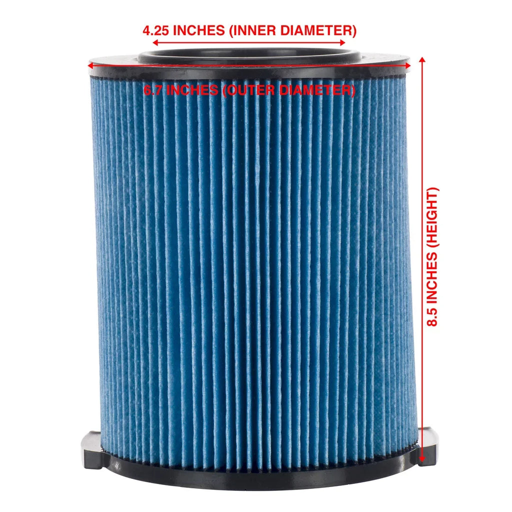 2 Pack 3-Layer Fine Dust Cartridge Filter Replacement Part 72952 appropriate with RIDGID VF5000, 5-20 Gallon Wet & Dry Vacuums, Washable & Reusable