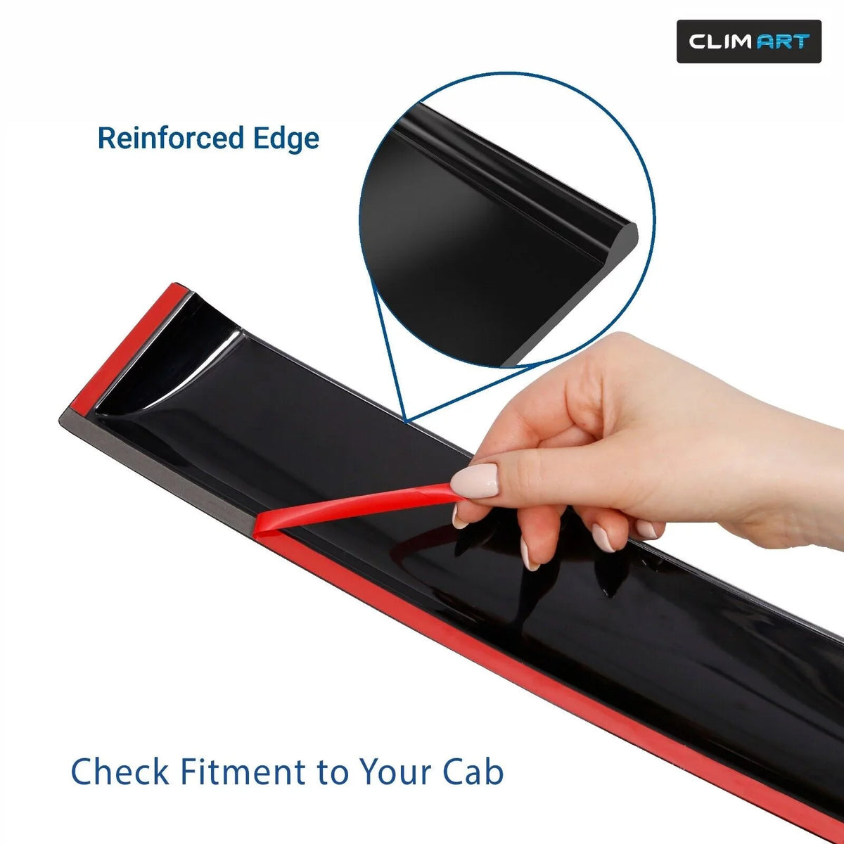 CLIM ART Incredibly Durable Rain Guards for  F150 2009-2014 Regular Cab, SuperCrew, SuperCab, Tape-on Window Deflectors, Vent Deflector, Vent Window Visors for cars, Truck Accessories 2 pcs-209008