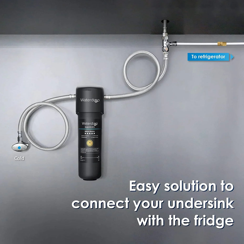 Waterdrop KITA aqua Line Connection Kit for WD-10/15/17UA Series, Connect Under Sink moisture Filtration System to 𝐑𝐞𝐟𝐫𝐢𝐠𝐞𝐫𝐚𝐭𝐨𝐫 & 𝐈𝐜𝐞 𝐌𝐚𝐤𝐞𝐫