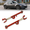 AJP Distributors Rear Lower Suspension Adjustable Toe Control Arms Rods LCA Kit Red appropriate/Replacement For Mazda Miata MX-5 ND MX5 2016 2017 2018 2019 2020 2021 2022 2023 16 17 18 19 20 21 22 23