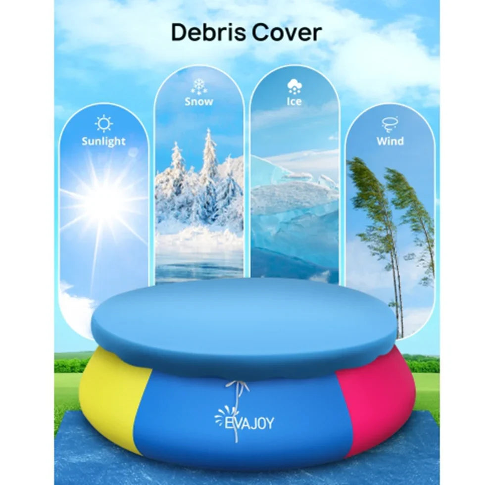 15ft *35in Inflatable Swimming Pool Include Filter Pump, Ground Cloth and wrap