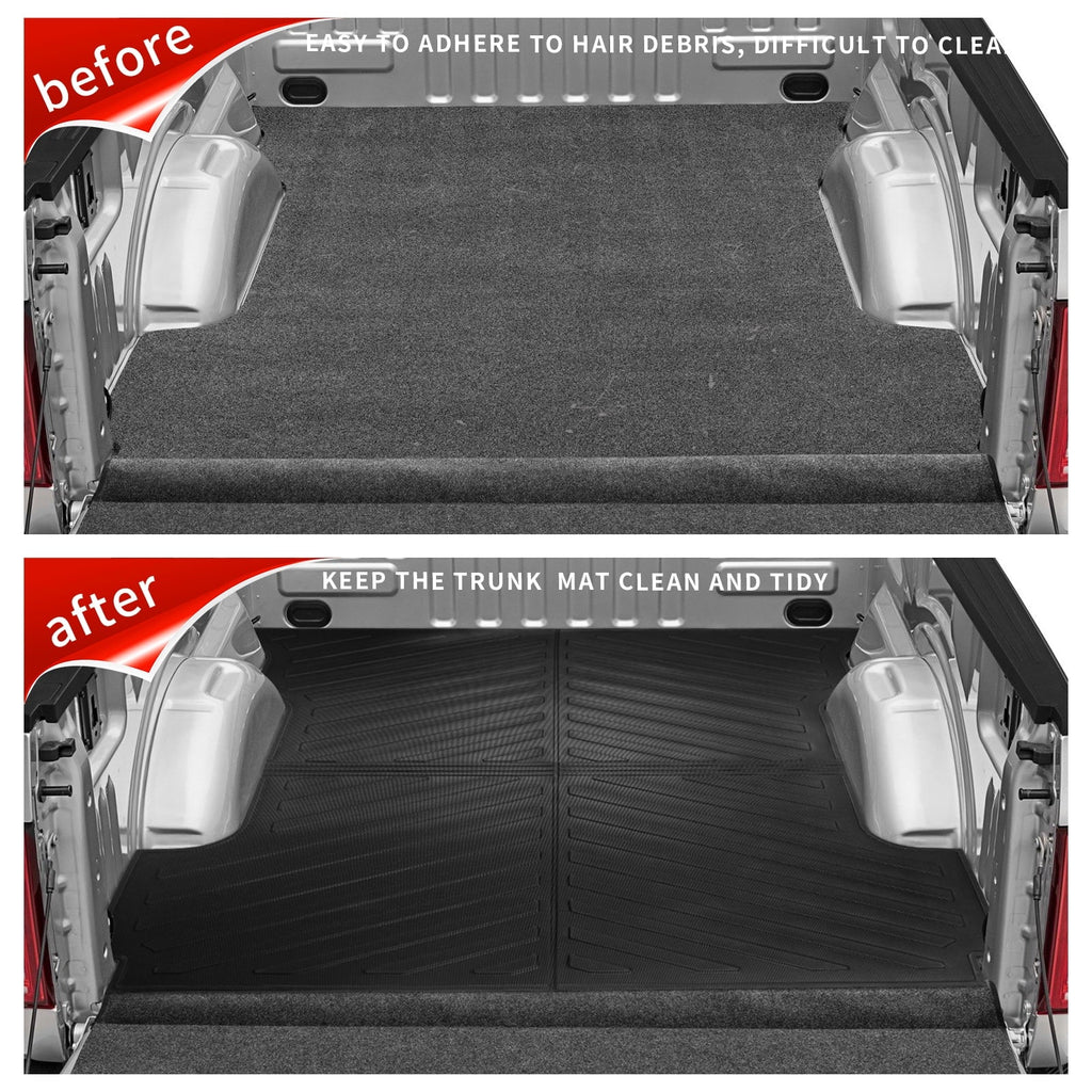 Fit 2015-2024  F150 Lightning SuperCrew Cab Truck Bed Mat 6.5Ft Long Bed Liner F-150 (Fit W/O Fold Flat Storage)