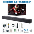 CJC Sound Bars for TV PC Gaming Monitor Sound Bar with Bluetooth 5.0/HDMI ARC/AUX/USB Bass Adjustable Wall Mountable