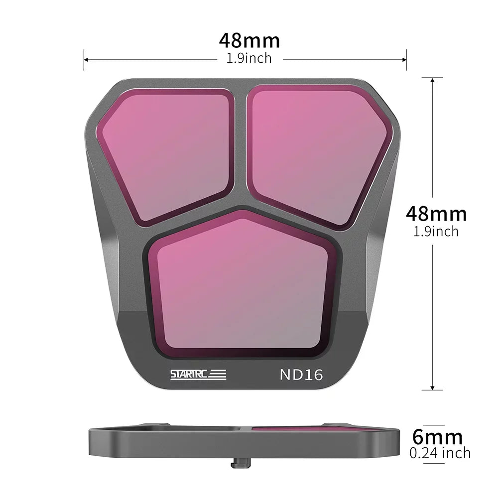 moobody 4-Pack Filters ND8/ND16/ND32/ND64 Lens Filter Aluminum Material AGC Optical Glass Waterproof Scratch-immune -reflective Coatings appropriate with DJI Mavic 3 Pro