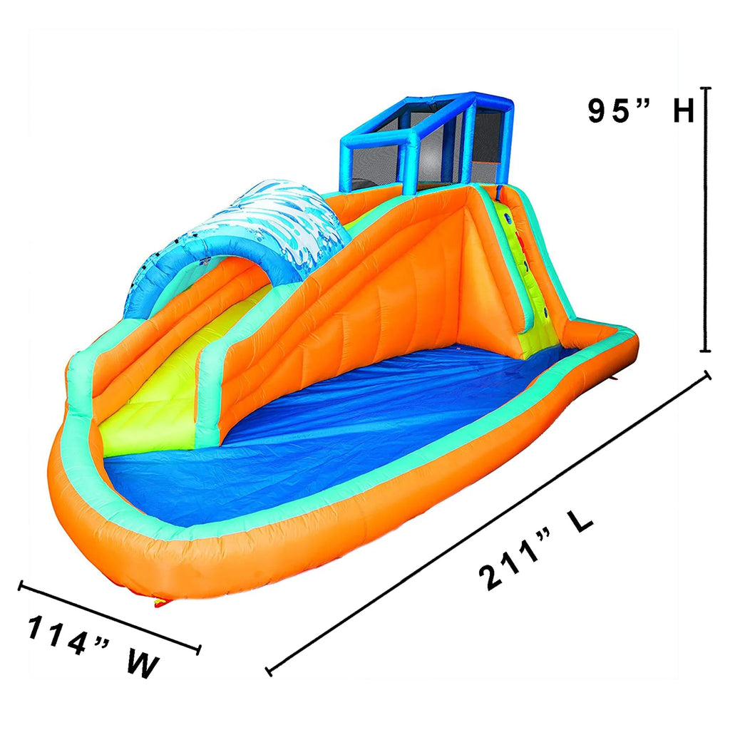 Banzai Surf Rider Kids Inflatable Outdoor Lagoon aqua Slide Splash Park