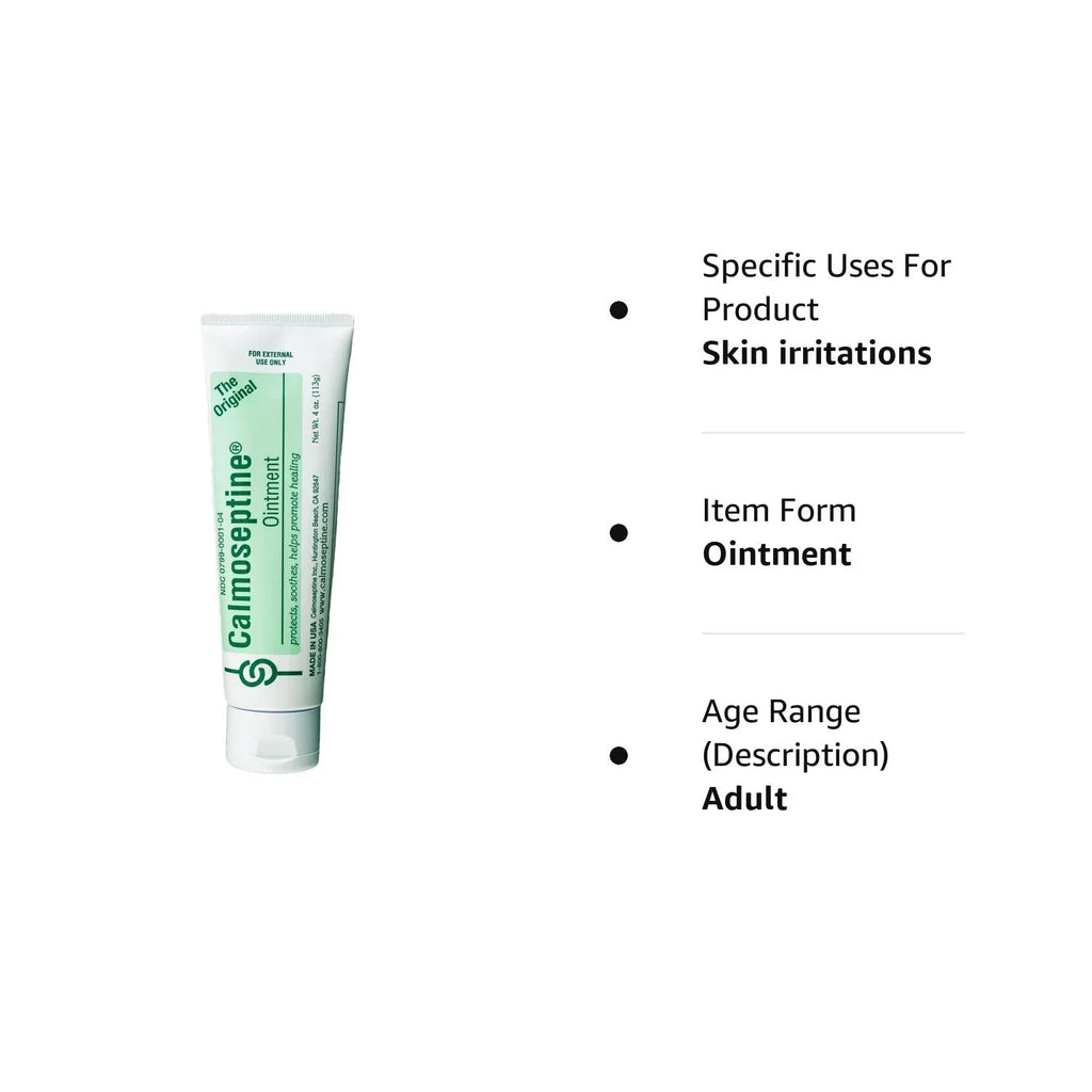 Tube  (Set of 4). Calmoseptine Skin Protectant Ointment 4 oz