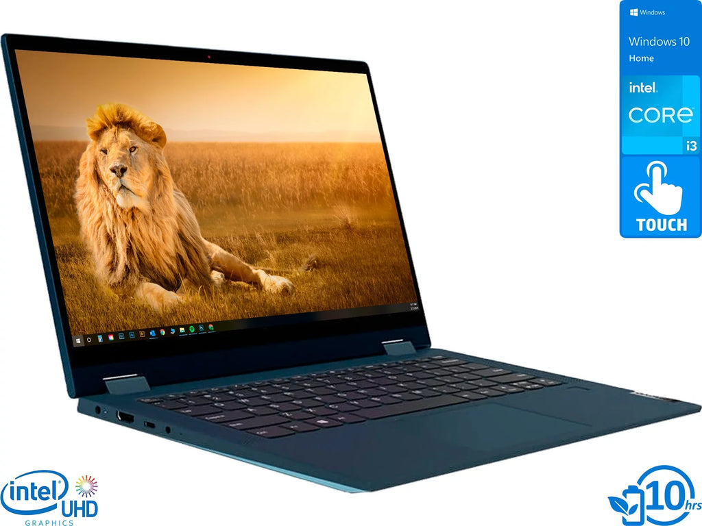 IdeaPad Flex 5 2-in-1, 14" IPS FHD Touch Display,  Core i3-1115G4 Upto 4.1GHz, 8GB RAM, 256GB NVMe SSD, HDMI, Card Reader, Wi-Fi, Bluetooth, Windows 10 Home S (82HS00BVUS)
