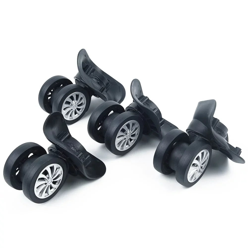 Yuri  4 Set Replacement Luggage Suitcase Wheels Swivel Universal Wheel Black