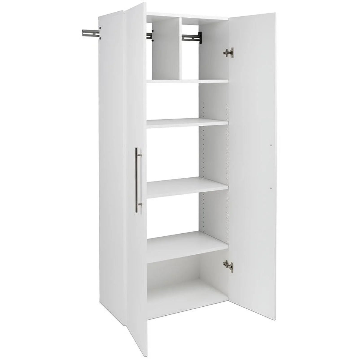 Pemberly Row 3 Piece 90" Large Wall Mounted Garage Cabinet Set in White