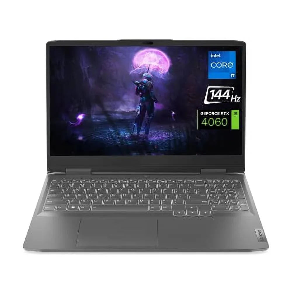 LOQ Gaming Laptop, NVIDIA GeForce RTX 4060,  13th Gen i7-13700H, 15.6" FHD 144Hz Display, 32GB DDR5 RAM, 512GB PCIe SSD, Webcam, HDMI, RJ45, Backlit KB, Wi-Fi 6, Windows 11 Home, Grey