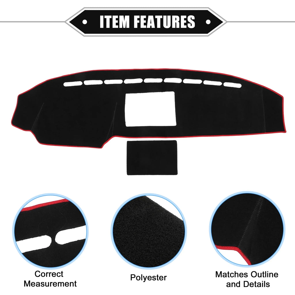 Unique Bargains Car Center Console Dashboard shield Mat matching for  F150 2008-2014 Protective Polyester Black
