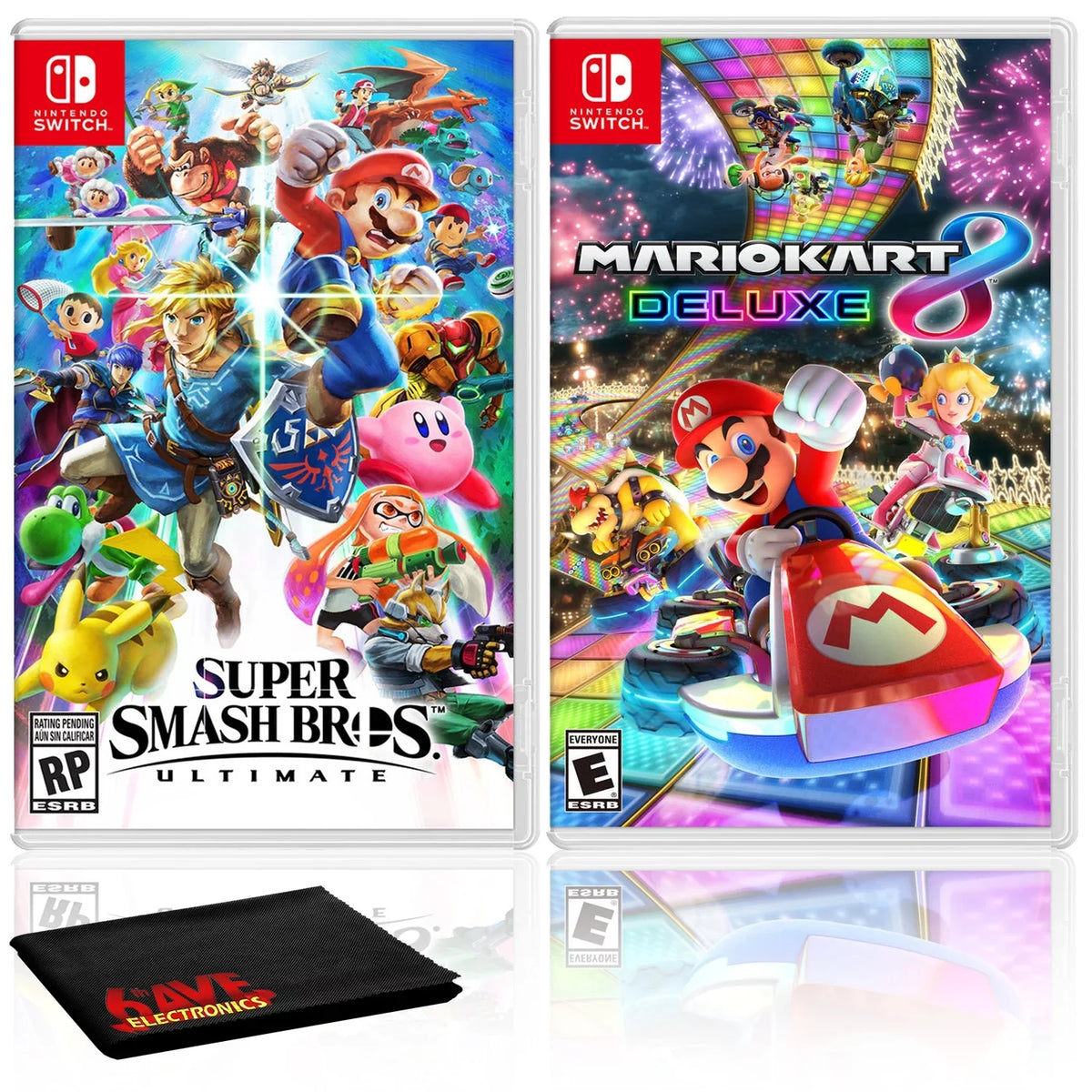 Mario Kart 8 Deluxe, Nintendo Switch. Super Smash Bros
