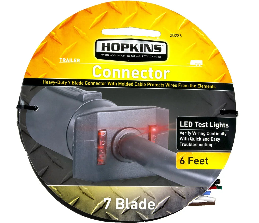 Hopkins Towing Solution 20286 LED Test 7 Blade Trailer End Molded Cable
