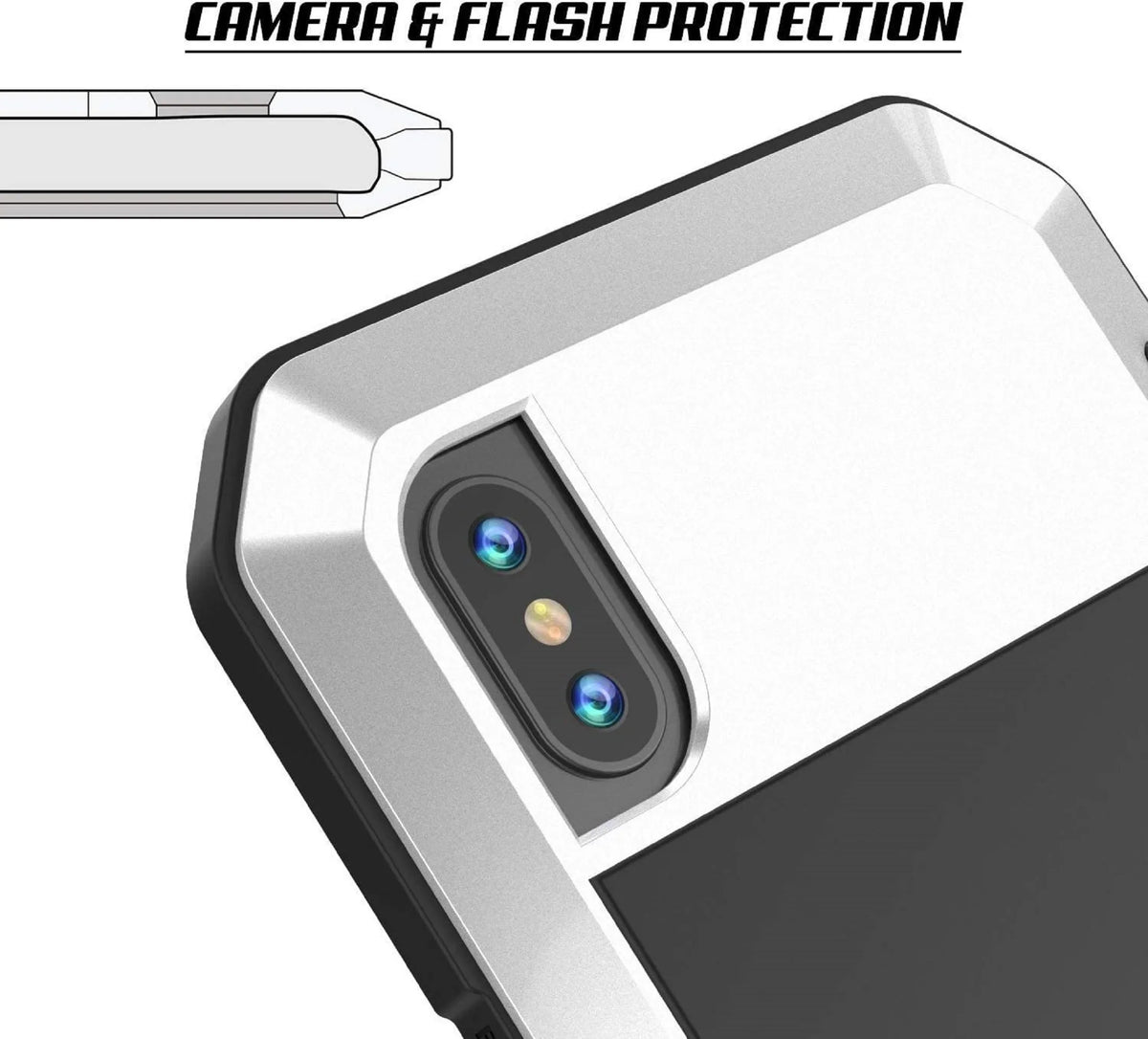 Gorilla Glass Aluminum Metal iPhone 6 Case (Silver) Heavy Duty Military Grade Shockproof and Scratch immune Protection, Rugged Outdoor Travel