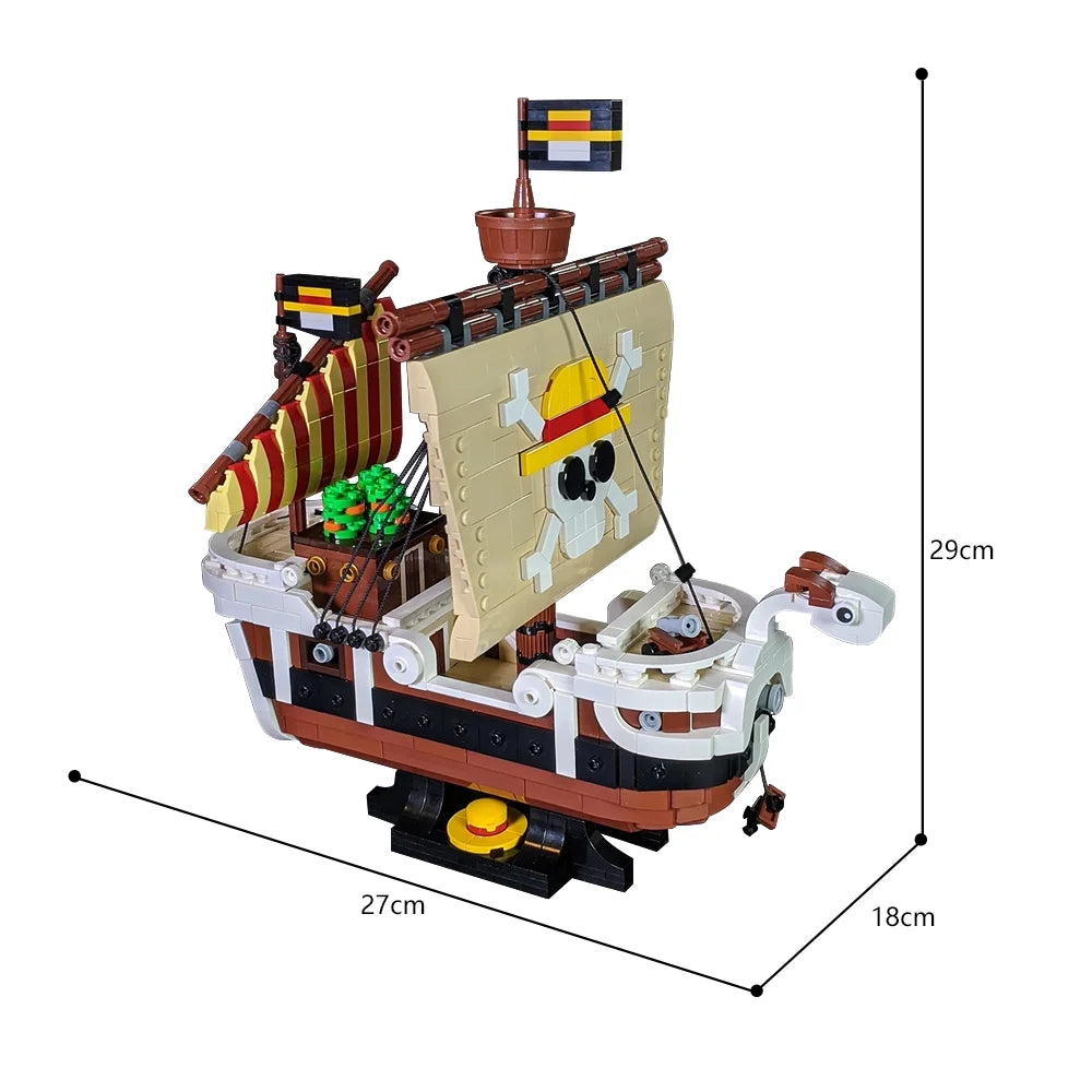 Going Merry vessel Building Block Sets Maritime Adventures Anime Pirate Ship Brick Toy Model for Kids Adults