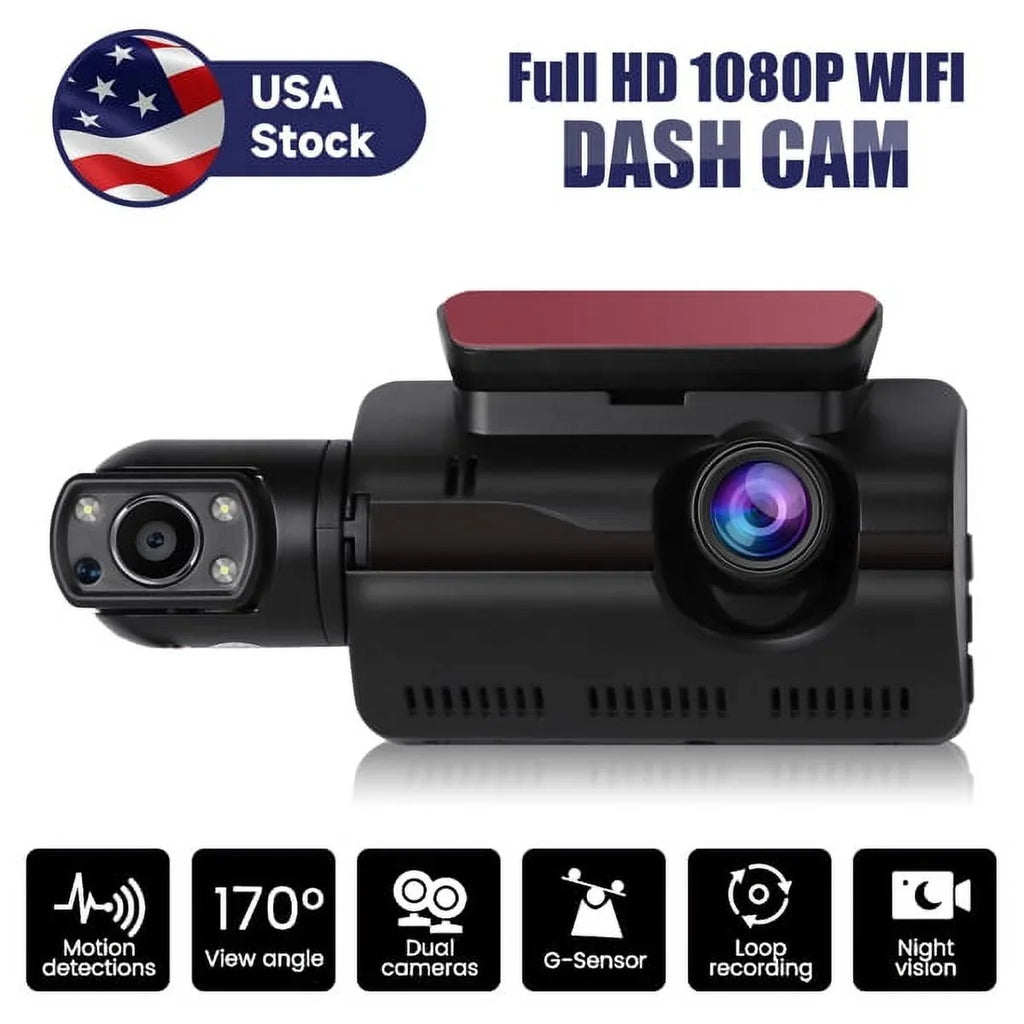 SYTHERS 1080P Dash Cam Front and Rear, 170° Wide Angle Dash Camera with Night Vision