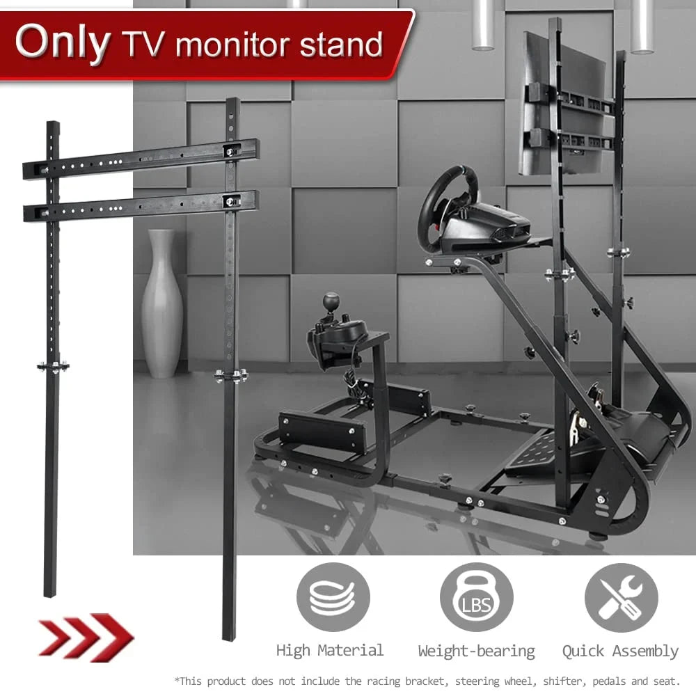 FEIRO Racing Simulator Cockpit Stand Display Frame fit for Logitech Thrustmaster,Fanatec, G25 G27 G29 G920 G923, Adjustable Monitor Bracket for Racing Cockpit Frame Without TV Seat Cockpit Stand