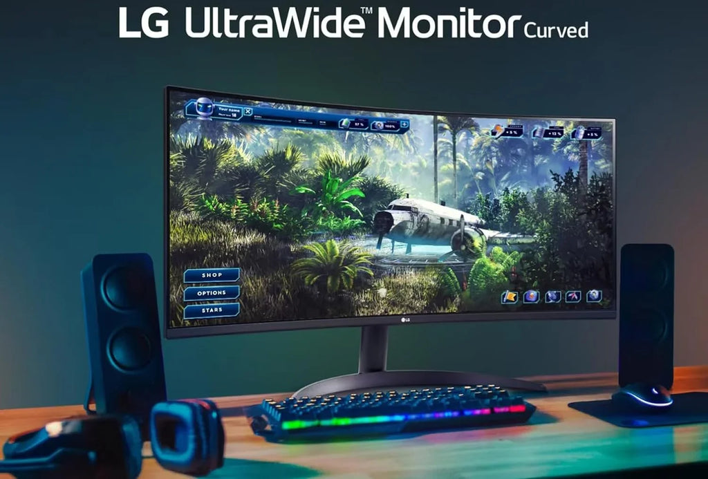 34'' Curved Gaming Monitor, 160 Hz Refresh Rate, 99% sRGB, 3440 x 1440 Display, HDR 10, AMD FreeSync Premium, Bundle With Cefesfy USBHUB