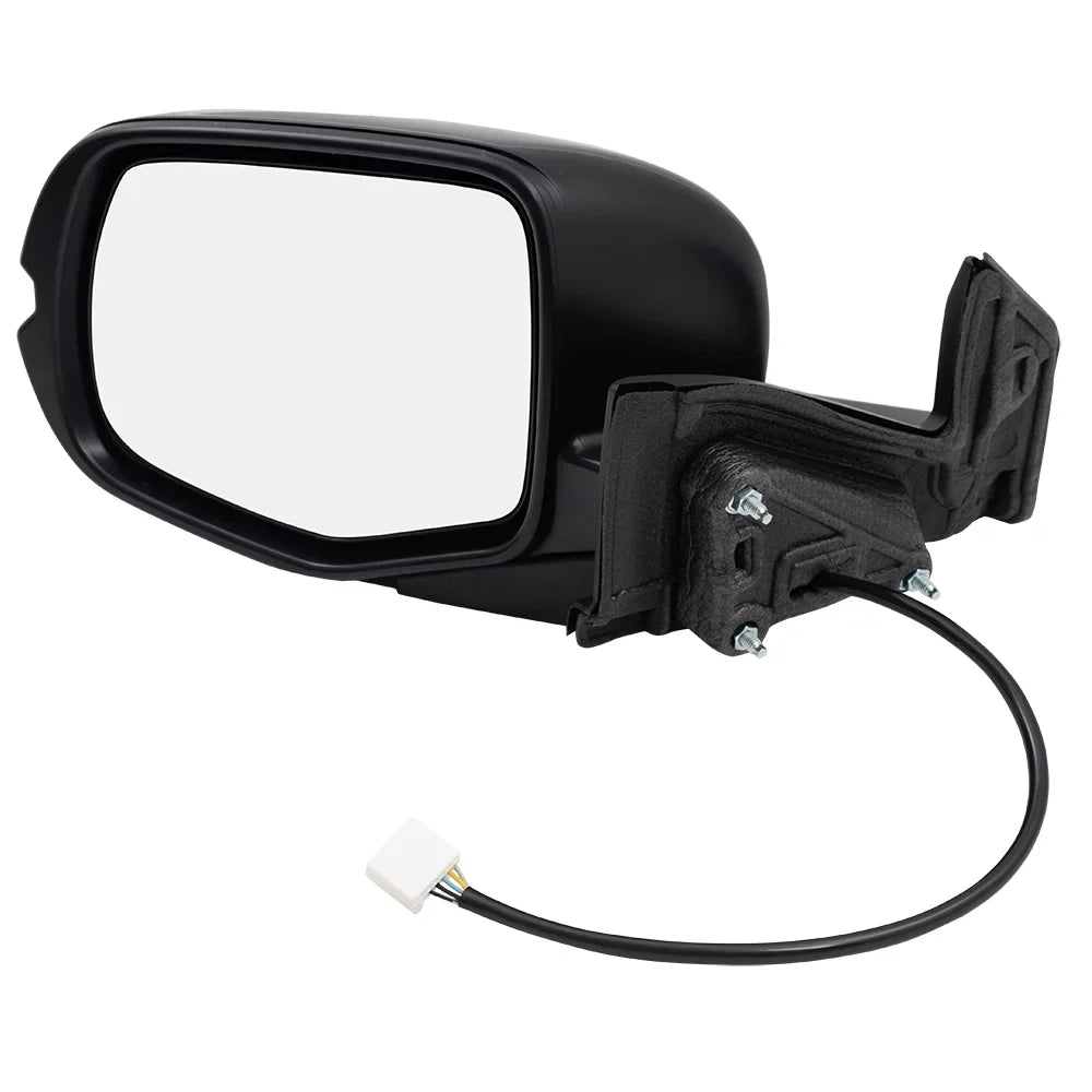 Brock Aftermarket Replacement Driver Left Power Door Mirror Assembly Paint To Match Black Manual Folding With Heat Without Signal-Memory-Auto Dimming-Side View Camera
