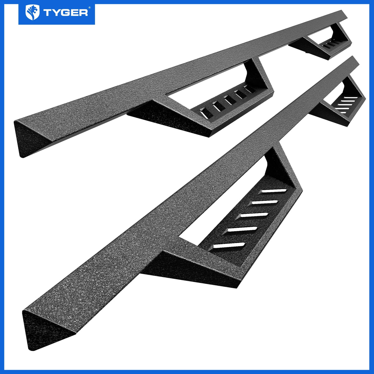 Tyger Auto LanderX Running Board suitable with 2009-2018 Dodge Ram 1500; 2010-2024 2500 3500; 2019-2024 Classic | Crew Cab | TG-LX3D82348 | Drop Step Side Step Rail Nerf Bars