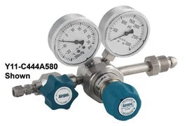 Airgas Single Stage Stainless Steel 0-500 psi High Purity Threadless Seat Cylinder Regulator CGA-296