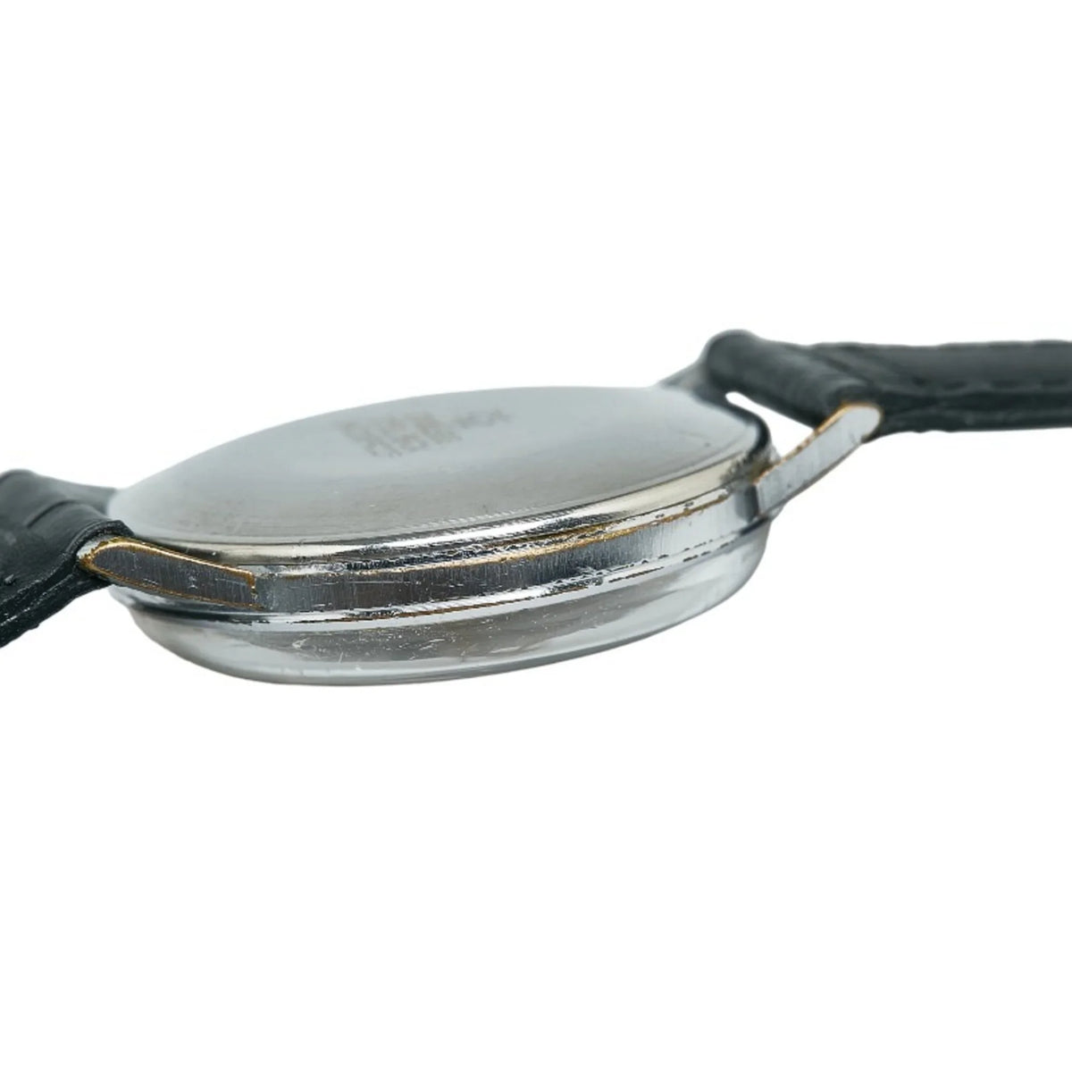 Pre-Owned Junghans 15JEWELS External Belt Watch Manual Winding Black White Dial Stainless Steel Ladies JUNGHANS (Good)