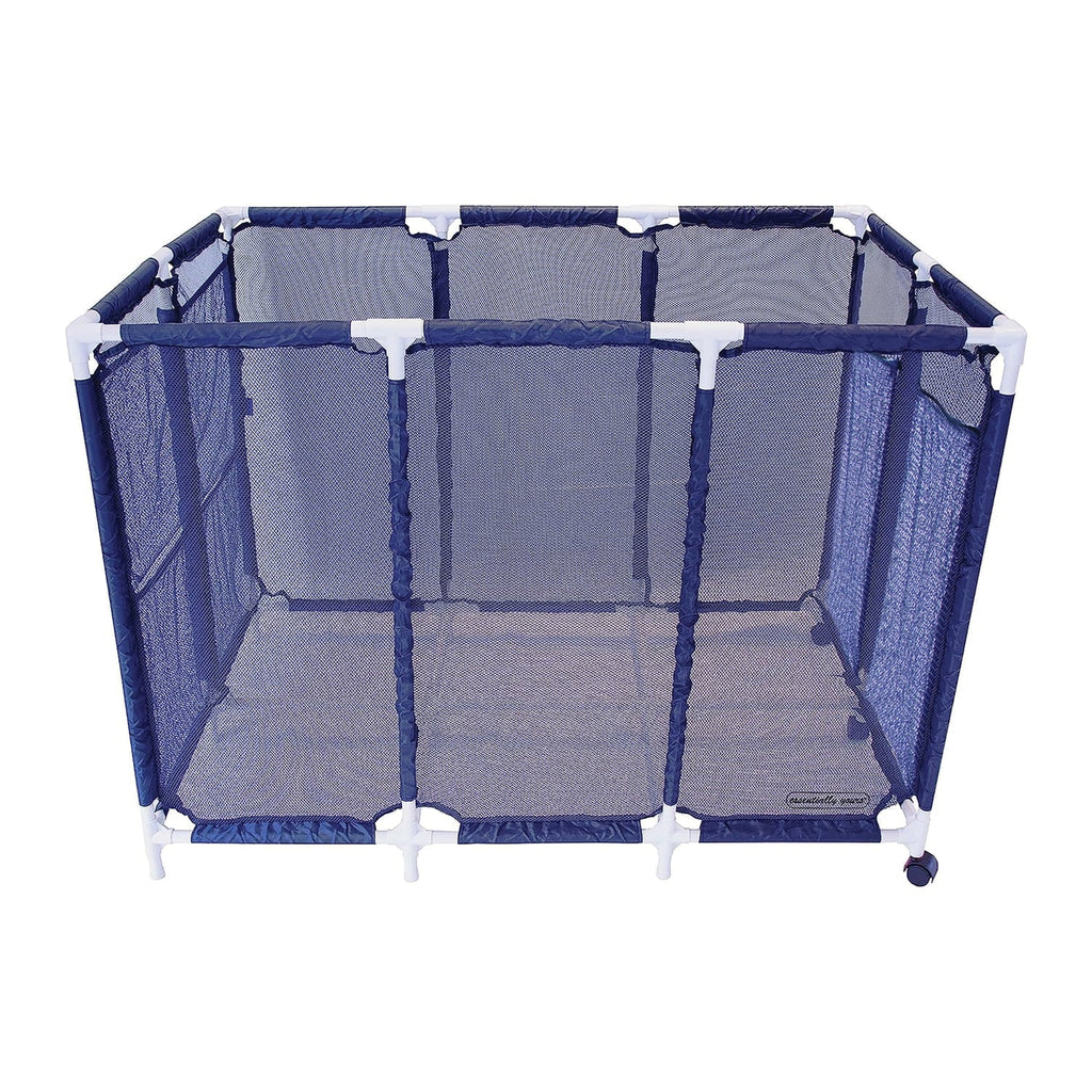 Pool Bins Pool Storage Organizer Mesh Rolling Pool Equipment Bin, Extra Large (30.2" L x 47.2" W x 34" H) Style PB-X600, Blue, PBFT-1529