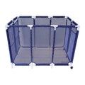Pool Bins Pool Storage Organizer Mesh Rolling Pool Equipment Bin, Extra Large (30.2" L x 47.2" W x 34" H) Style PB-X600, Blue, PBFT-1529