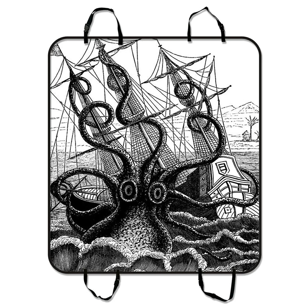 GCKG Black Octopus Pet Car Seat shield Dog Car Seat Mat Hammock Cargo Mat Trunk Mat For Cars Trucks and SUV 54x60 inches