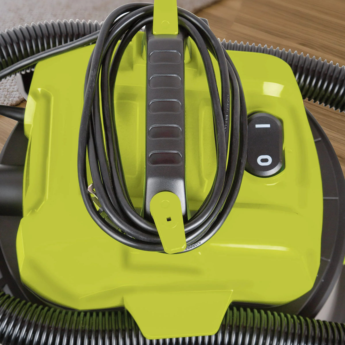 Restored Sun Joe SWD8000 8-Gallon 1200-Watt 6.5 Peak  Wet/Dry Shop Vacuum, HEPA Filtration, Wheeled w/Cleaning Attachments, Black/Green (Refurbished)