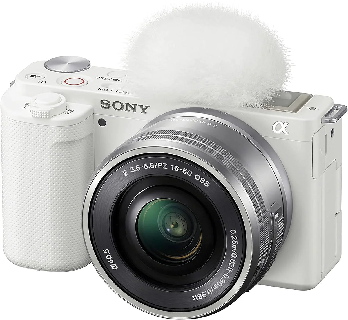 ILCZVE10LW Alpha ZV-E10 - APS-C Interchangeable Lens Mirrorless Vlog Camera Kit - White