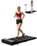 Walking Pad Treadmill Under Desk, 2.5HP Small Portable Treadmill for Office, Home, Ultra Quiet & Installation-Free, Remote Control, LED Display, 0.6-5MPH, 300 Lb