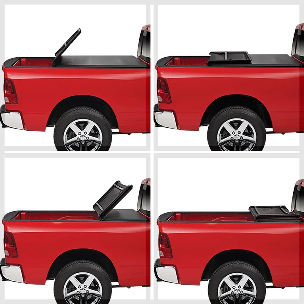 Short Bed Truck Tonneau wrap 5Ft Soft Top Tri-Fold Fleetside for 05-21 Frontier Fits select: 2005-2019 NISSAN FRONTIER