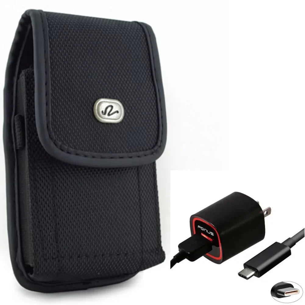 Holster Rugged Case Belt Clip w USB Cable 2.4A Home Charger for  Galaxy XCover Pro S9 Plus S8 Plus S22 Plus S10 Plus FieldPro S21 FE 5G A53 5G A52 5G A51 5G A50 A33 5G A30s A20