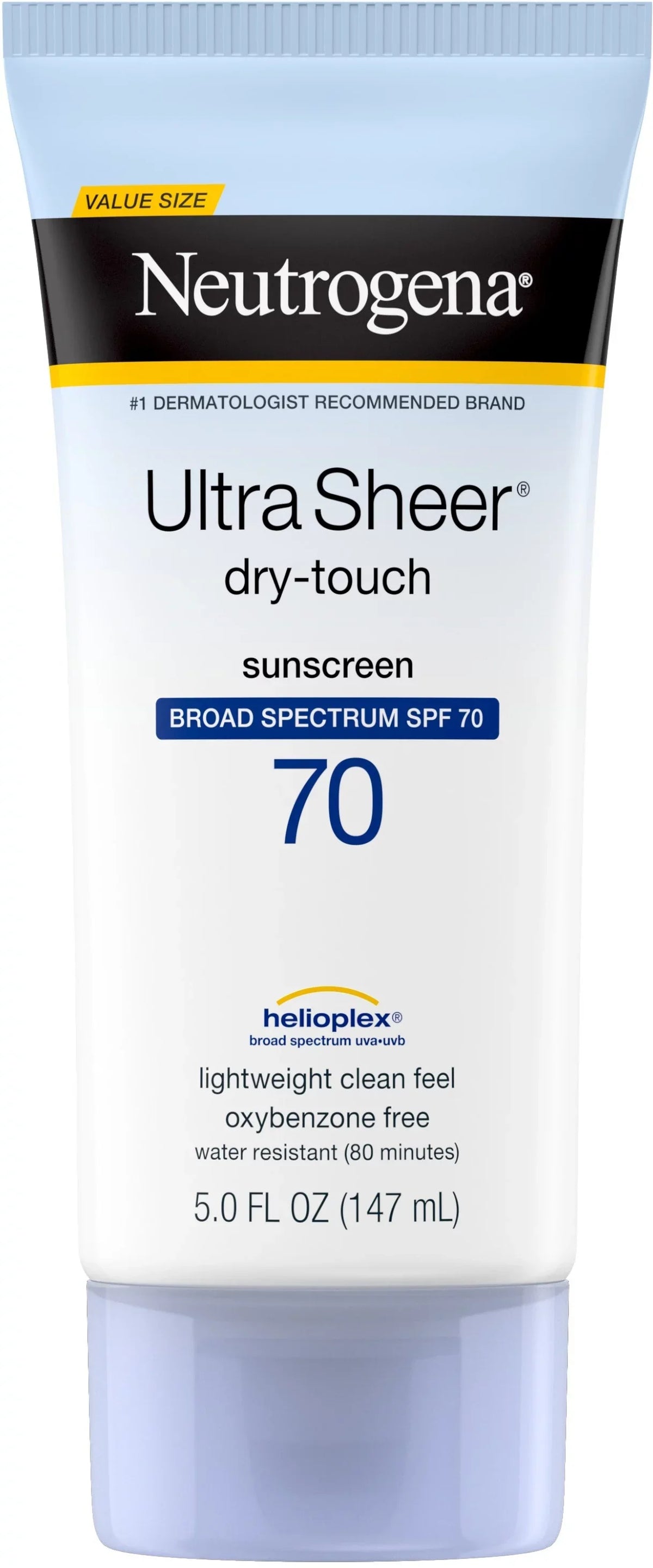 oz 1 ea. 6 Pack - Neutrogena  Ultra Sheer Dry-Touch Sunscreen Lotion, Broad Spectrum SPF 70 UVA/UVB, 5 fl