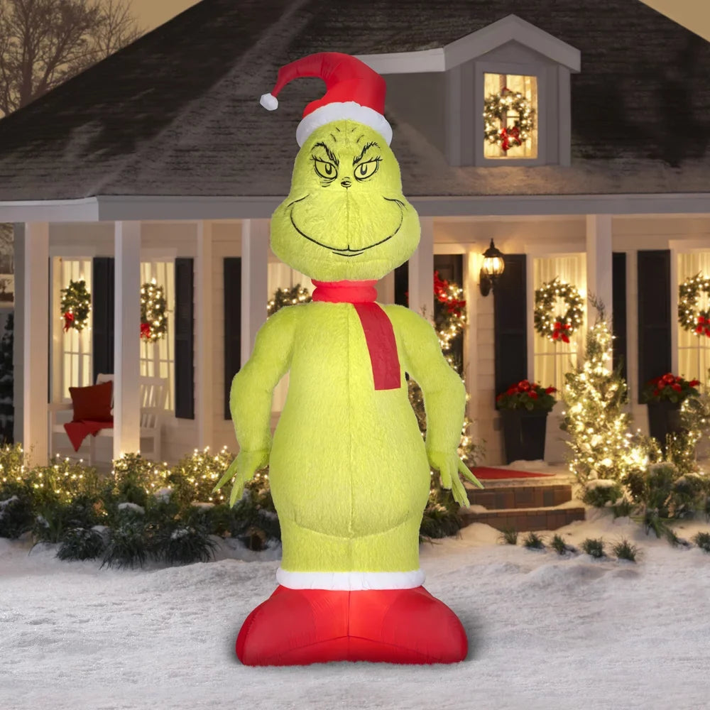 Seuss, 10 Feet. Giant Fuzzy Plush Grinch from Dr