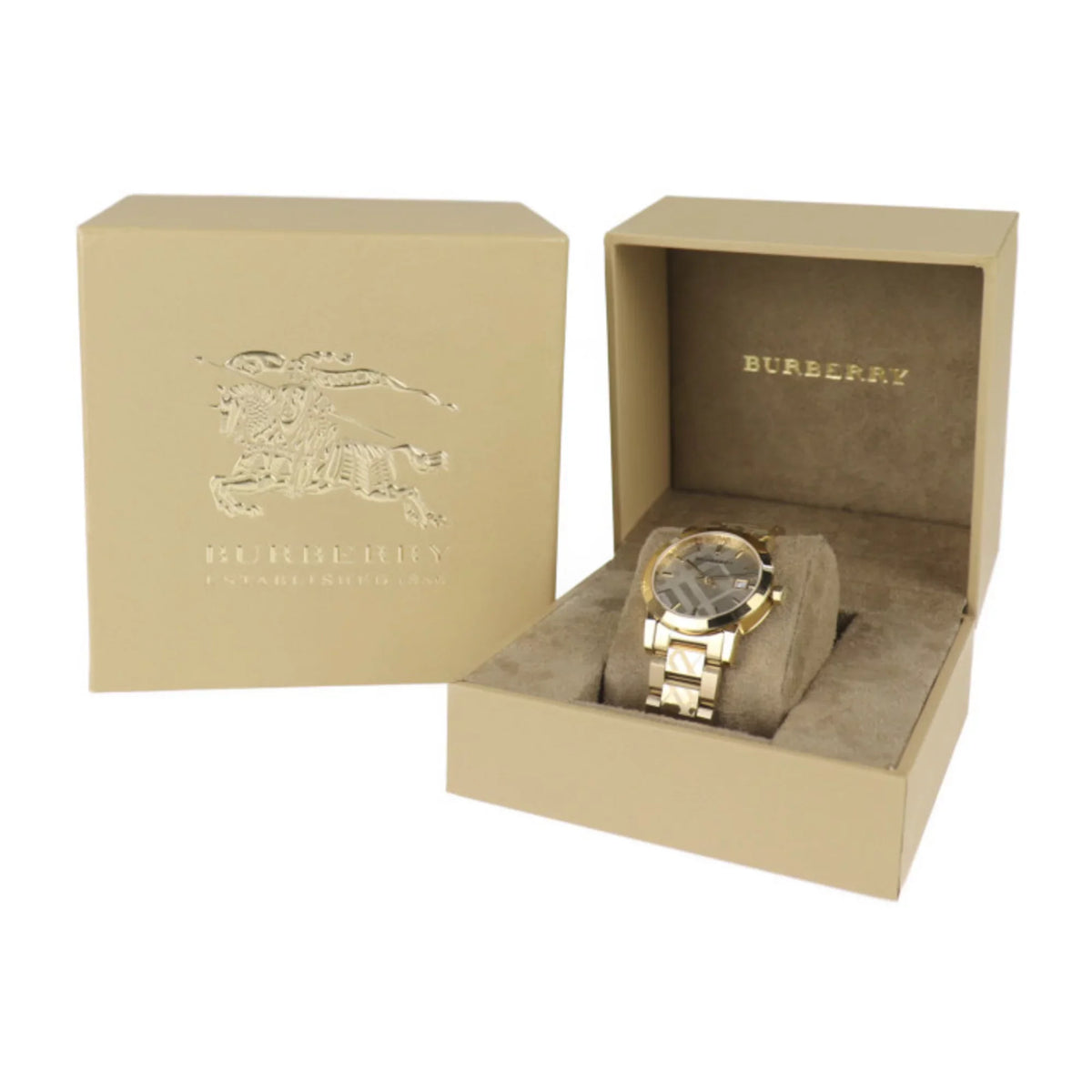 Pre-Owned BURBERRY Burberry THE CITY watch BU9145 stainless steel gold (Like New)