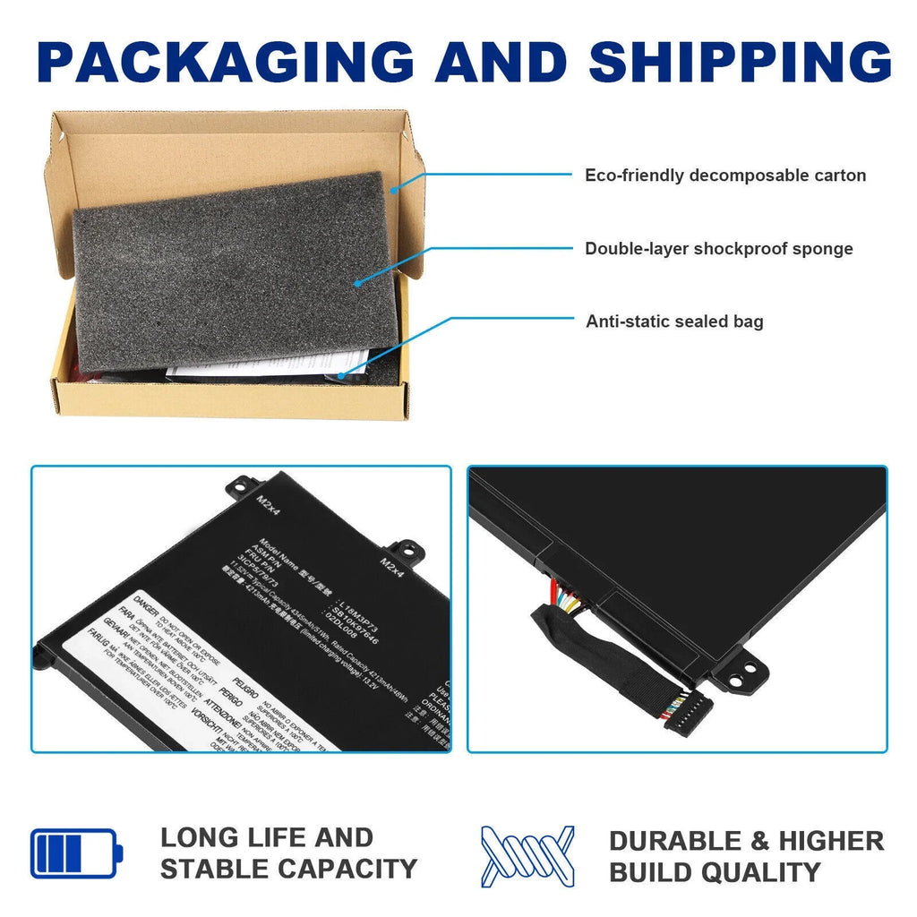 New Laptop Battery For  T490 T495 P14s T14 5B10W13907 5B10W13906 L18M3P73