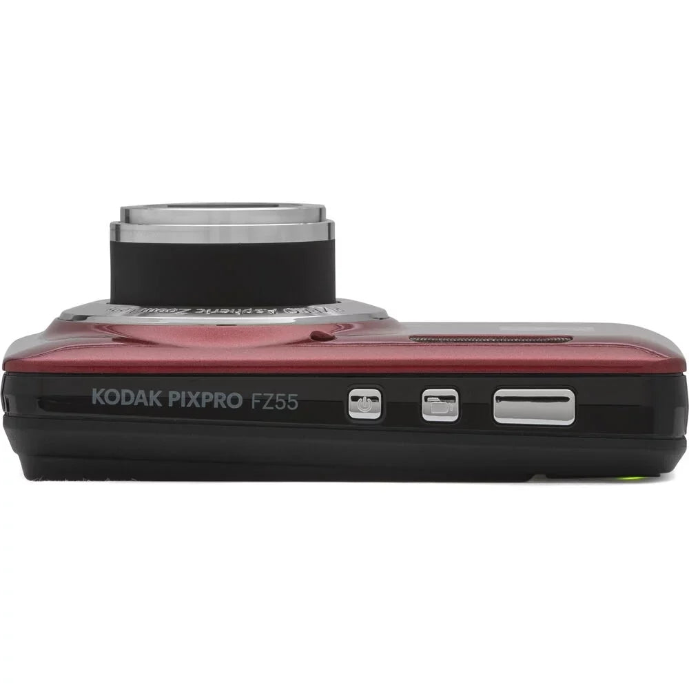 Kodak PIXPRO FZ55 Digital Camera (Red) + Spider Tripod + Case+ 1 Yr Warranty