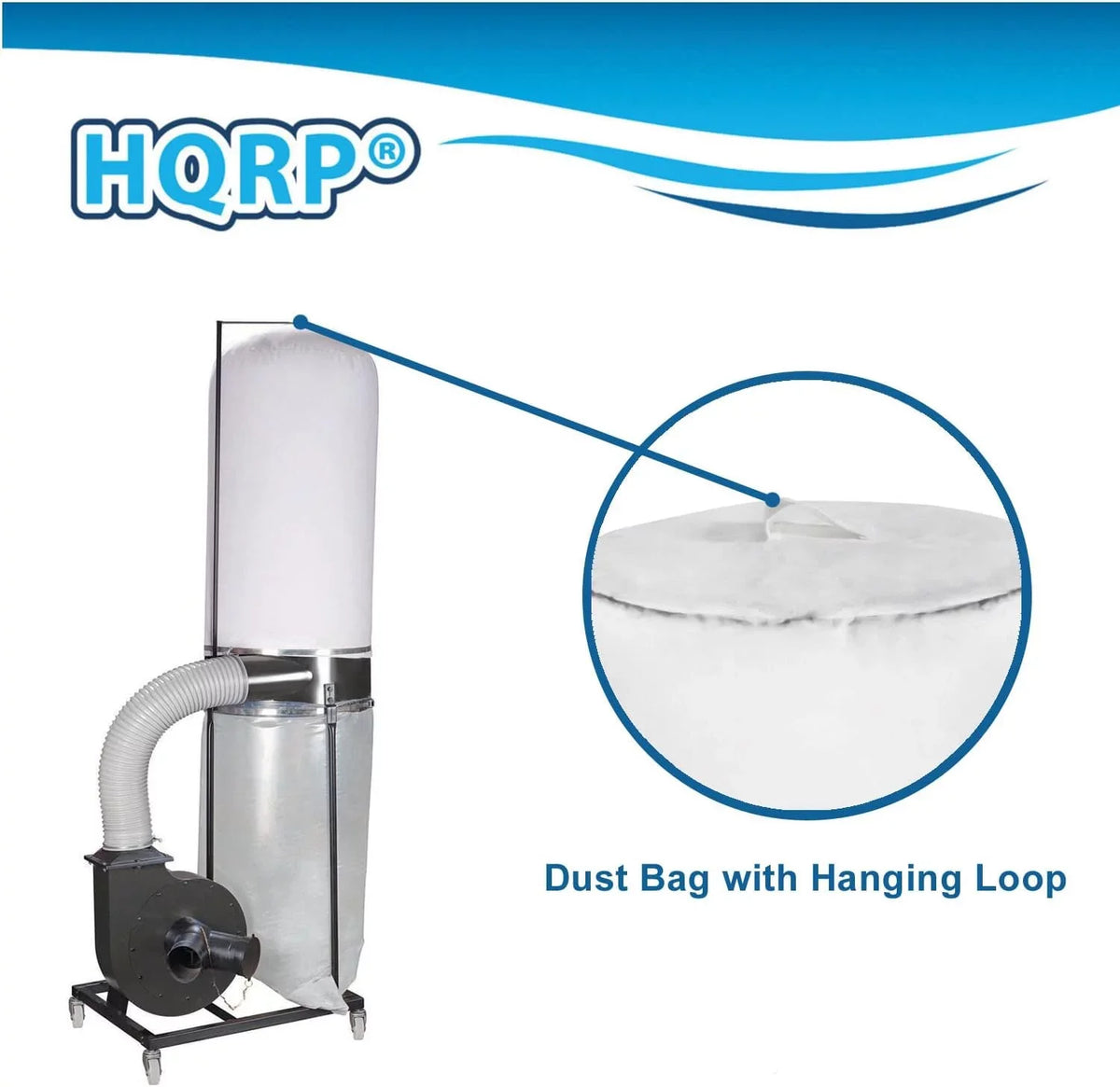 Dust Collector Bag, 15" X 24", 1 Micron Filter, matching With 70006 70335, Fits Most Dust Collector Systems