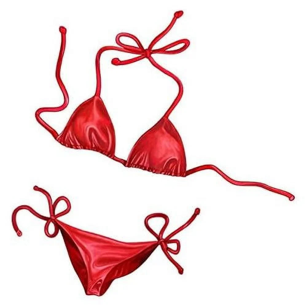 Red Bikini Porcelain Swimming Pool Mosaic (25" X 22")
