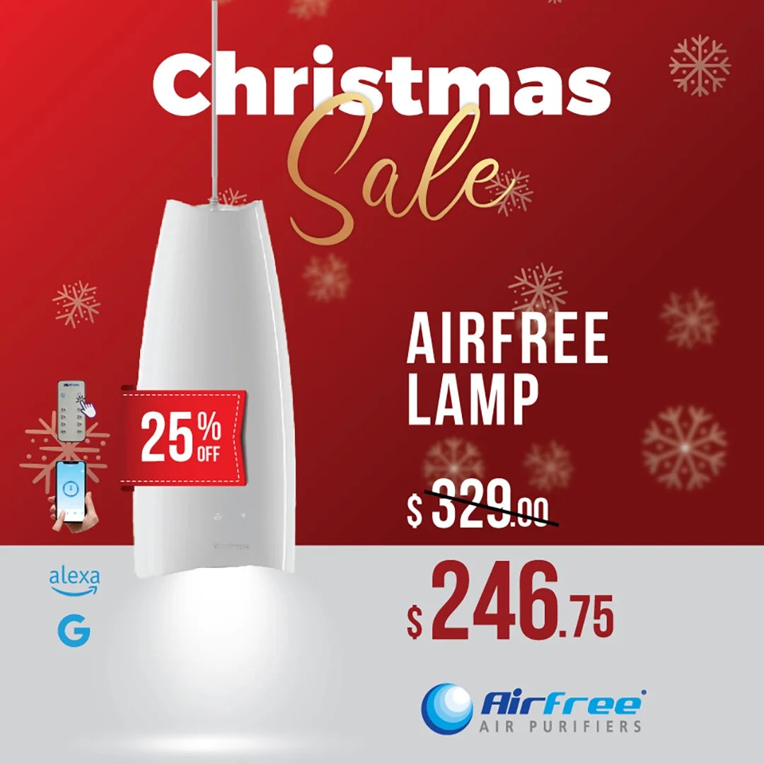 ft.. Airfree Lamp Filterless Silent Air Purifier | No Filter, Fan, or Humidifier | Covers 430 sq