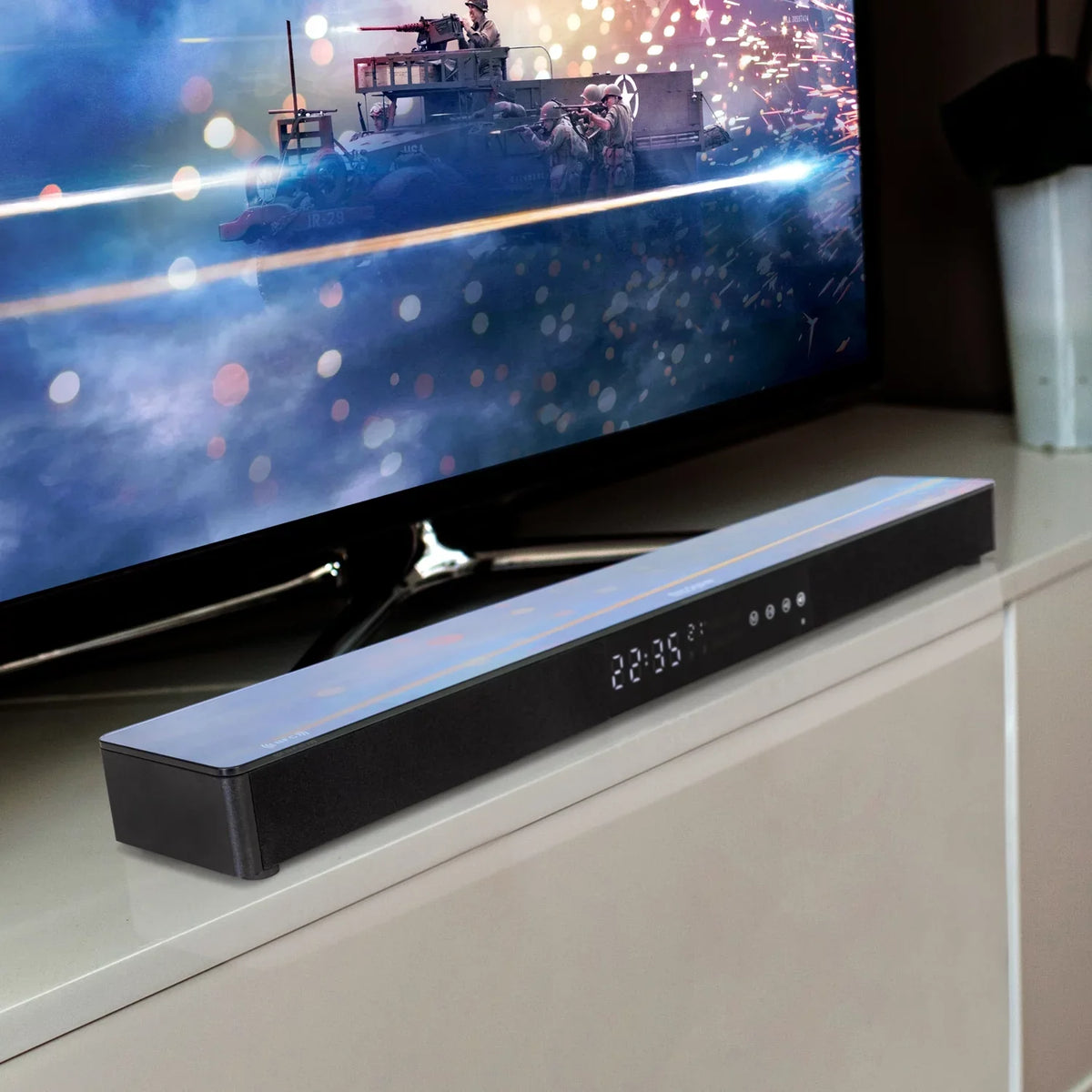 UN85TU8000 85" TU8000 4K Ultra HD Smart LED TV (2020 Model) with Deco Gear Home Theater Soundbar, Wall Mount Accessory Kit and HDMI Cable Bundle (UN85TU8000FXZA 85TU8000 85 Inch TV)