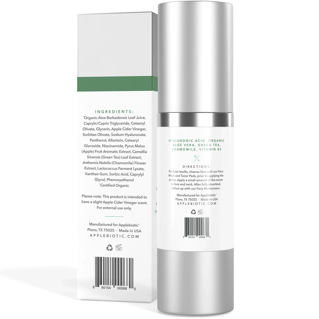 Applebiotic  Cider Vinegar Probiotic Facial Serum with Hyaluronic Acid