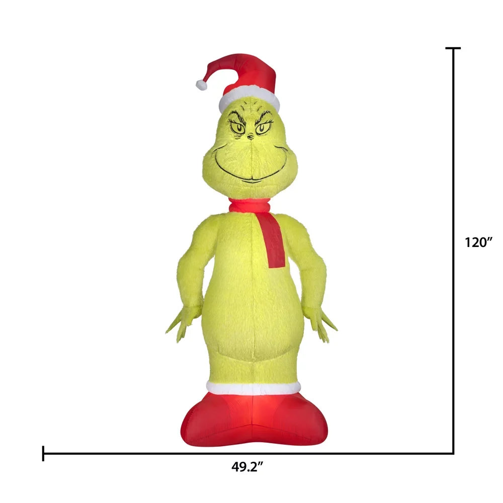Seuss, 10 Feet. Giant Fuzzy Plush Grinch from Dr