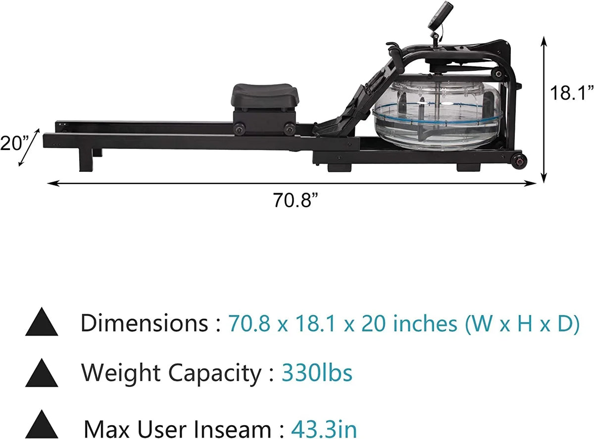 aqua Rowig Machie Idoor aqua Rower Adjustable Resistace With LCD Moitor Home Gym Equipmet For Whole Body Exercise Traiig