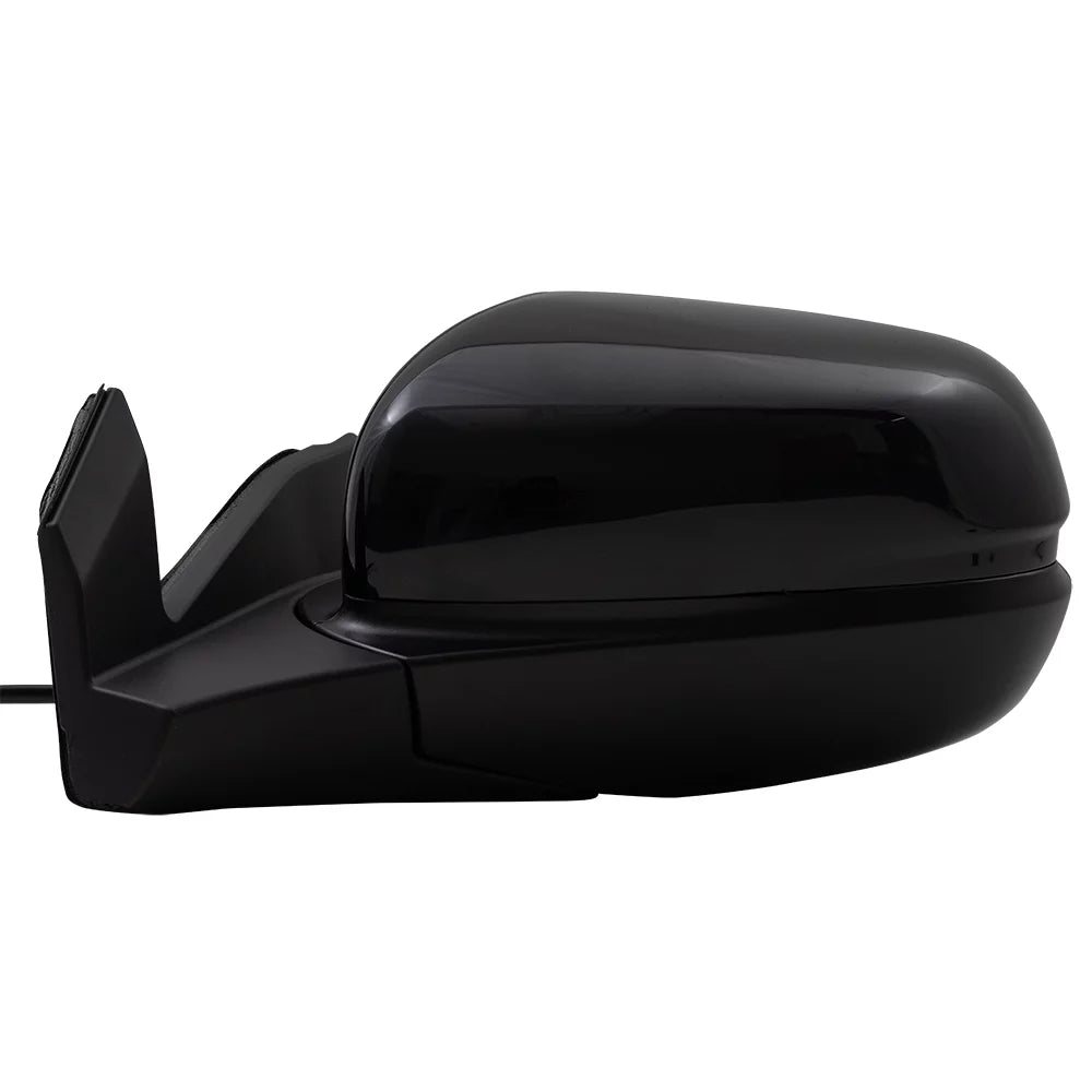 Brock Aftermarket Replacement Driver Left Power Door Mirror Assembly Paint To Match Black Manual Folding With Heat Without Signal-Memory-Auto Dimming-Side View Camera