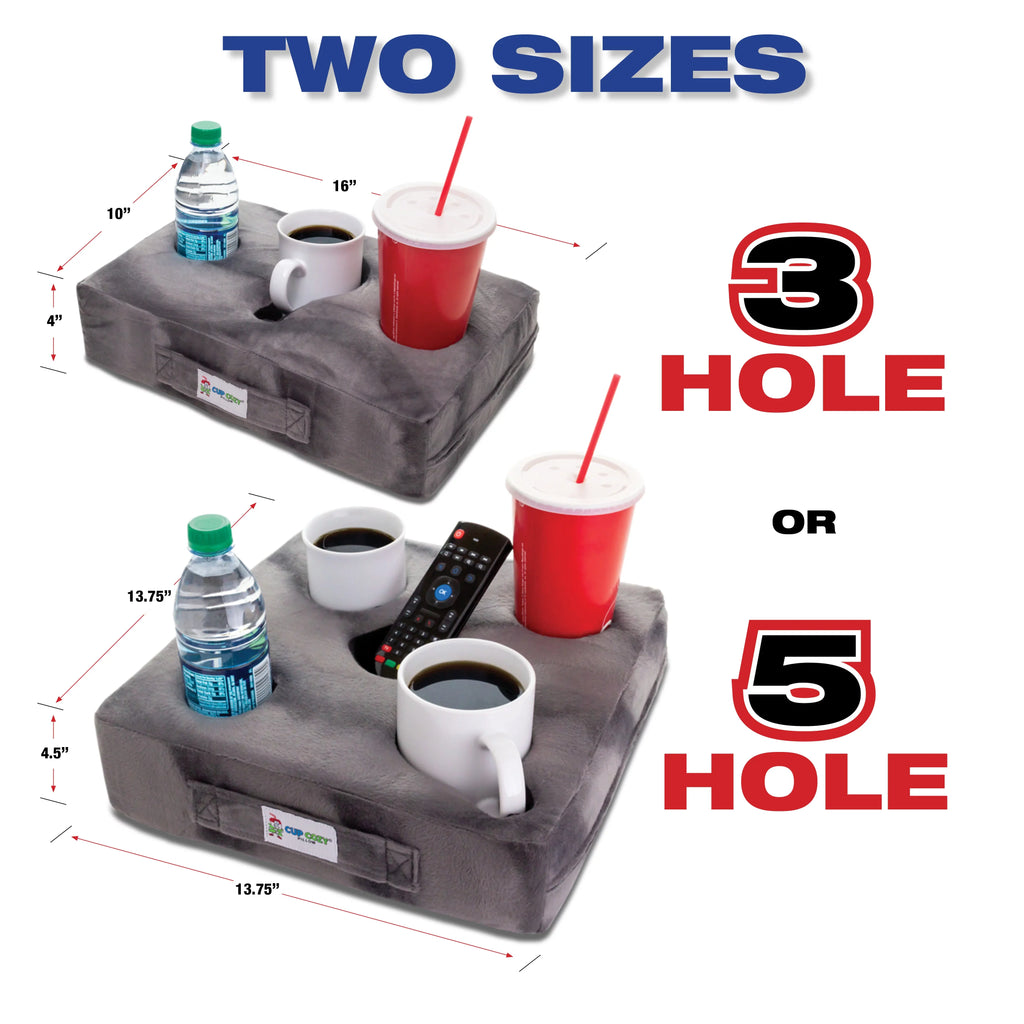 Use it anywhere-Couch, floor, bed, man cave, car, RV, park, beach and more!. Cup Cozy Deluxe Pillow (Navy) As Seen on TV -The world's BEST cup holder! Keep your drinks close and prevent spills